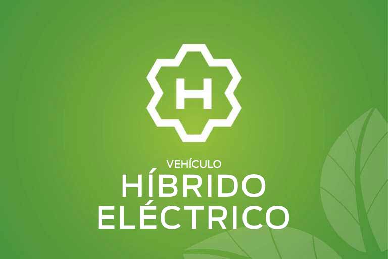 Logo de vehículo híbrido eléctrico
