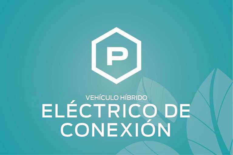 Logo de vehículo eléctrico plug in hybrid