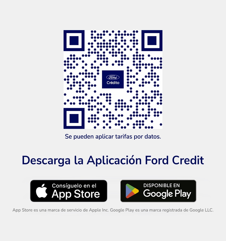 Escanea el código QR para descargar la Aplicación Móvil de Ford Credit