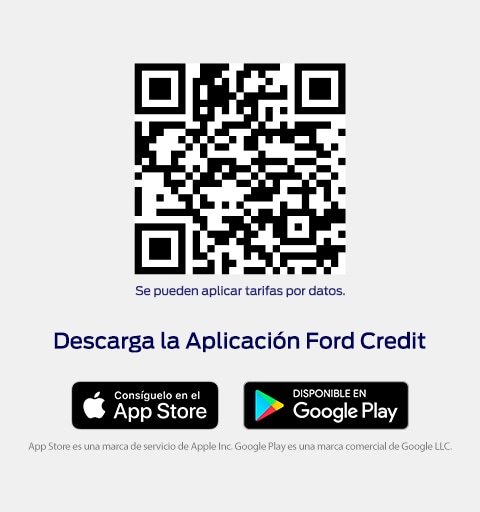 Escanea el código QR para descargar la Aplicación Móvil de Ford Credit