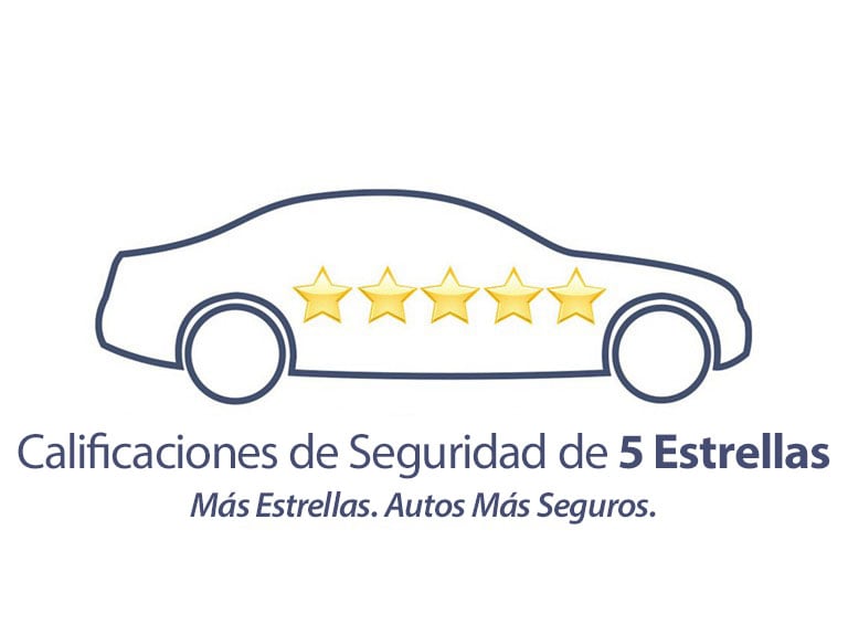 Premio de calificación de seguridad de 5 estrellas de la Administración Nacional de Seguridad de Tráfico por Carretera