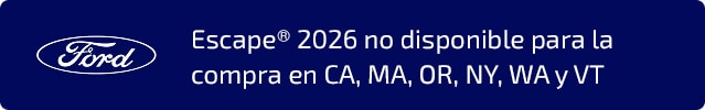 Disponibilidad de Escape 2026