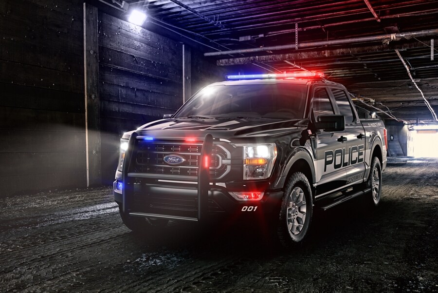 The f 1 50 police responder parked at a crime scene
