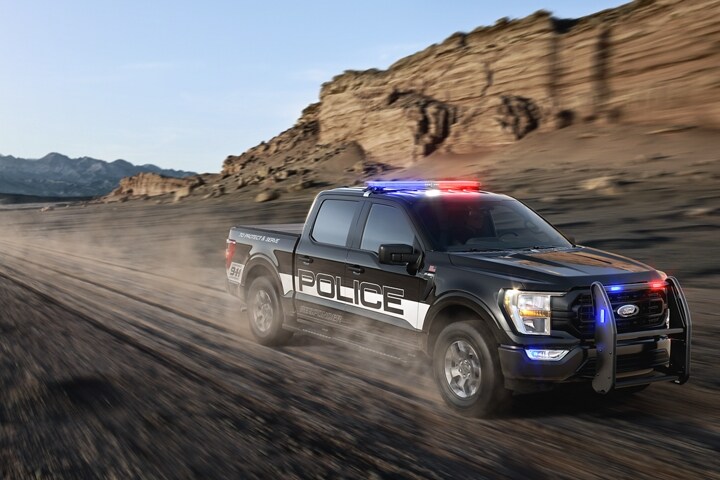 The 2021 Ford F-150 Police Responder® being driven off road