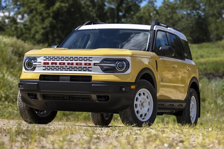 Primer plano de la Bronco® Sport Heritage Limited 2023 en Yellowstone