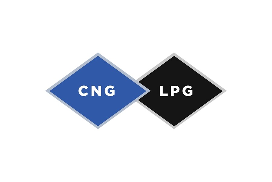 Logos completos para las alternativas gas natural o propano a la gasolina sin plomo