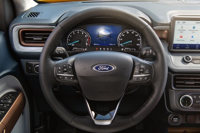 Primer plano de la pantalla del grupo de instrumentos donde se ve el modo Normal de la camioneta Ford Maverick® 2023