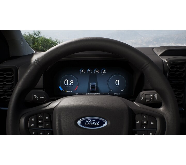 Primer plano del grupo de Instrumentos Digital de una Ford Ranger® 2024